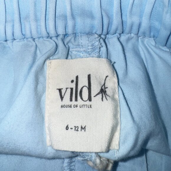 Organic Sky Blue Cotton Woven Collar Shirt and Bermuda Shorts, 6 - 12 months - Picture 10 of 11